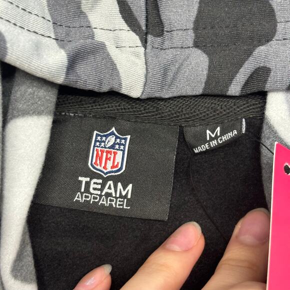 NWT Foco NFL Cleveland Browns Black Gray Mens M Center Logo Pullover Camo Hoodie - Picture 5 of 13